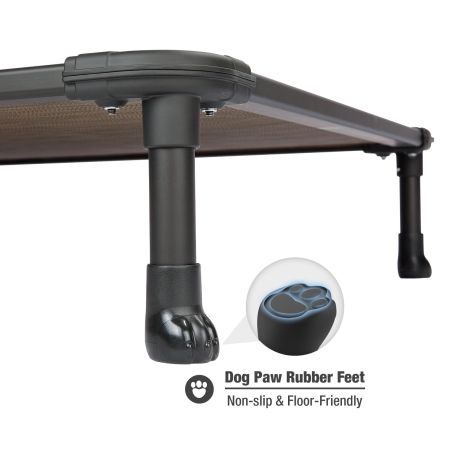 Veehoo Chewproof Dog Elevated Bed-Black Aluminum Frame Brown Sales image6