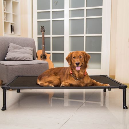Veehoo Chewproof Dog Elevated Bed-Black Aluminum Frame Brown Sales image10 Veehoo Chewproof Dog Elevated Bed-Black Aluminum Frame Brown Sales image10
