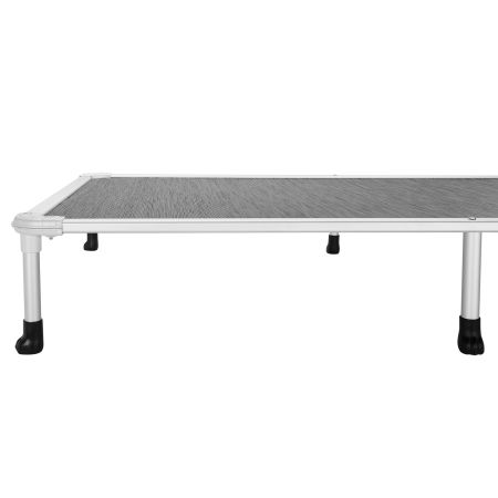 Veehoo Chewproof Dog Elevated Bed-Silver Aluminum Frame Silver Sales image3