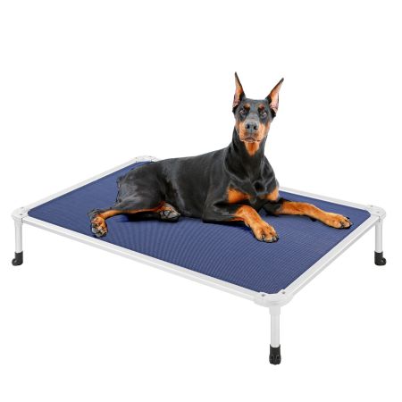 Veehoo Chewproof Dog Elevated Bed-Silver Aluminum Frame Blue Sales image1 Veehoo Chewproof Dog Elevated Bed-Silver Aluminum Frame Blue Sales image1
