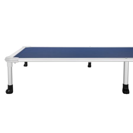 Veehoo Chewproof Dog Elevated Bed-Silver Aluminum Frame Blue Elevated Cooling Beds image3 Veehoo Chewproof Dog Elevated Bed-Silver Aluminum Frame Blue Elevated Cooling Beds image3