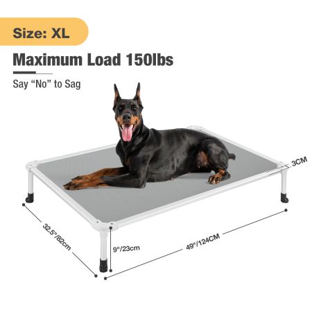 Veehoo Chewproof Dog Elevated Bed-Silver Aluminum Frame Gray Sales image2 Veehoo Chewproof Dog Elevated Bed-Silver Aluminum Frame Gray Sales image2