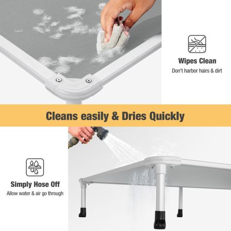Veehoo Chewproof Dog Elevated Bed-Silver Aluminum Frame Gray Sales image3 Veehoo Chewproof Dog Elevated Bed-Silver Aluminum Frame Gray Sales image3