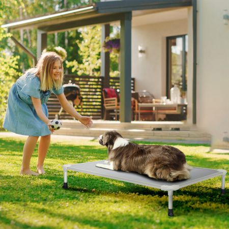 Veehoo Chewproof Dog Elevated Bed-Silver Aluminum Frame Gray Sales image8 Veehoo Chewproof Dog Elevated Bed-Silver Aluminum Frame Gray Sales image8