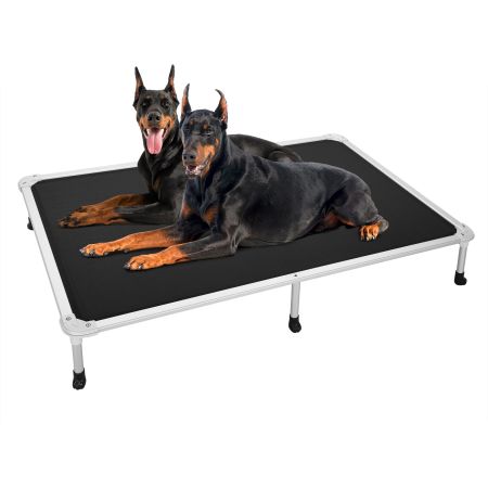 Veehoo Chewproof Dog Elevated Bed-Silver Aluminum Frame Black Sales image1 Veehoo Chewproof Dog Elevated Bed-Silver Aluminum Frame Black Sales image1