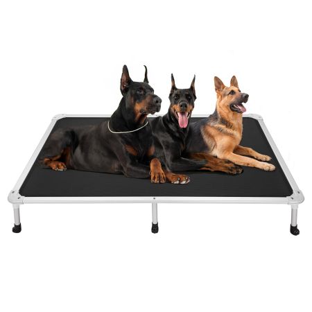 Veehoo Chewproof Dog Elevated Bed-Silver Aluminum Frame Black Sales image2 Veehoo Chewproof Dog Elevated Bed-Silver Aluminum Frame Black Sales image2