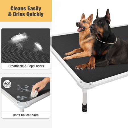 Veehoo Chewproof Dog Elevated Bed-Silver Aluminum Frame Black Sales image6 Veehoo Chewproof Dog Elevated Bed-Silver Aluminum Frame Black Sales image6