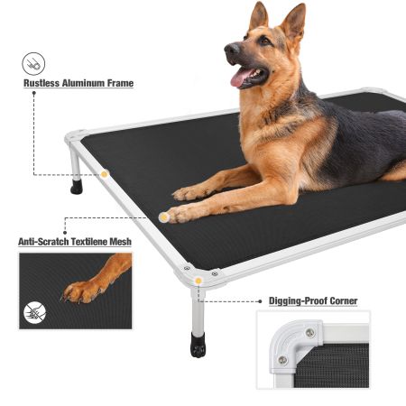 Veehoo Chewproof Dog Elevated Bed-Silver Aluminum Frame Black Sales image7 Veehoo Chewproof Dog Elevated Bed-Silver Aluminum Frame Black Sales image7