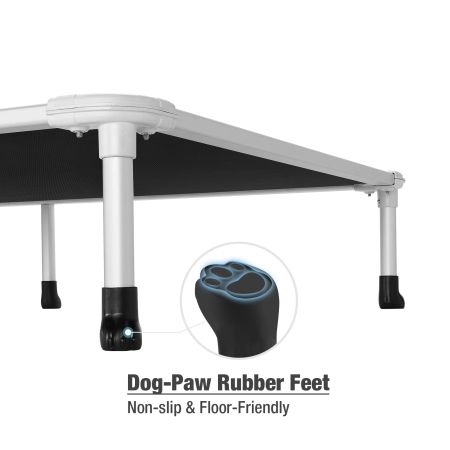 Veehoo Chewproof Dog Elevated Bed-Silver Aluminum Frame Black Sales image8 Veehoo Chewproof Dog Elevated Bed-Silver Aluminum Frame Black Sales image8