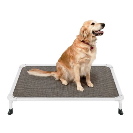 Veehoo Chewproof Dog Elevated Bed-Silver Aluminum Frame Brown Sales image1 Veehoo Chewproof Dog Elevated Bed-Silver Aluminum Frame Brown Sales image1