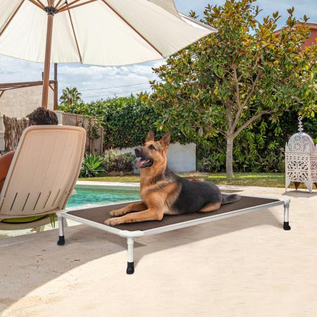 Veehoo Chewproof Dog Elevated Bed-Silver Aluminum Frame Brown Sales image8 Veehoo Chewproof Dog Elevated Bed-Silver Aluminum Frame Brown Sales image8