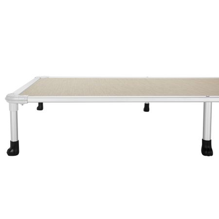 Veehoo Chewproof Dog Elevated Bed-Silver Aluminum Frame Beige Sales image2