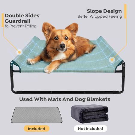 Veehoo Elevated Dog Bed With Washable Dog Pee Pads Black Elevated Beds image7 Veehoo Elevated Dog Bed With Washable Dog Pee Pads Black Elevated Beds image7