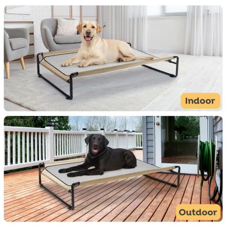 Veehoo Elevated Dog Bed With Washable Dog Pee Pads Black Elevated Beds image8 Veehoo Elevated Dog Bed With Washable Dog Pee Pads Black Elevated Beds image8