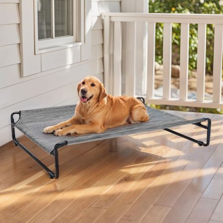 Veehoo Original Cooling Elevated Dog Bed Silver Elevated Beds image12 Veehoo Original Cooling Elevated Dog Bed Silver Elevated Beds image12