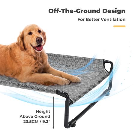 Veehoo Original Cooling Elevated Dog Bed Silver Elevated Beds image3 Veehoo Original Cooling Elevated Dog Bed Silver Elevated Beds image3