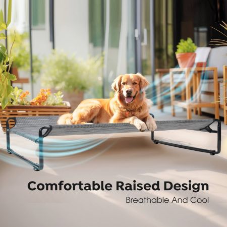 Veehoo Original Cooling Elevated Dog Bed Silver Elevated Beds image6 Veehoo Original Cooling Elevated Dog Bed Silver Elevated Beds image6