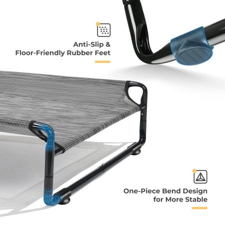 Veehoo Original Cooling Elevated Dog Bed Silver Elevated Beds image8 Veehoo Original Cooling Elevated Dog Bed Silver Elevated Beds image8