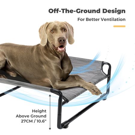 Veehoo Original Cooling Elevated Dog Bed Silver Elevated Cooling Beds image3