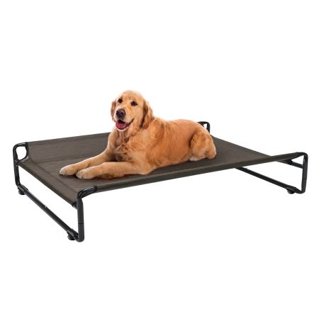 Veehoo Original Cooling Elevated Dog Bed Brown Elevated Beds image1