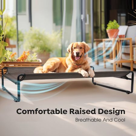 Veehoo Original Cooling Elevated Dog Bed Brown Elevated Beds image6