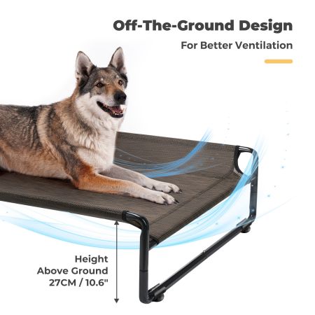 Veehoo Original Cooling Elevated Dog Bed Brown Elevated Beds image3