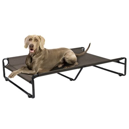 Veehoo Original Cooling Elevated Dog Bed Brown Elevated Beds image1