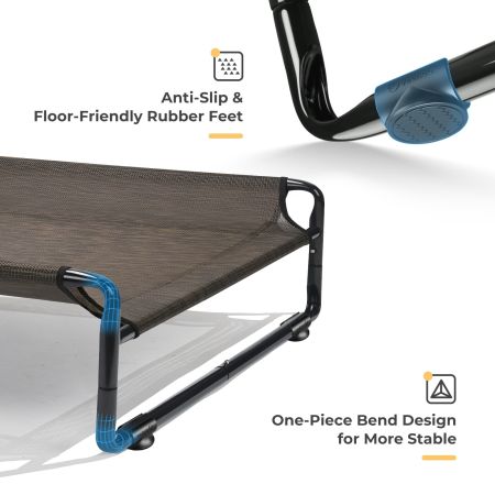 Veehoo Original Cooling Elevated Dog Bed Brown Elevated Beds image4