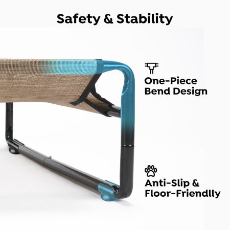 Veehoo Original Cooling Elevated Dog Bed Beige Elevated Beds image6