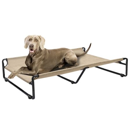 Veehoo Original Cooling Elevated Dog Bed Beige Elevated Beds image1