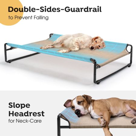Veehoo Original Cooling Elevated Dog Bed Beige Elevated Beds image4