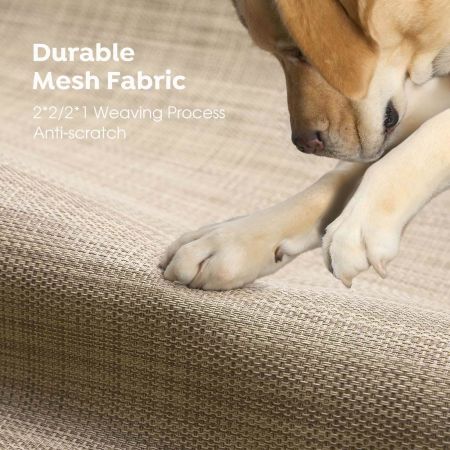 Veehoo Original Cooling Elevated Dog Bed Beige Elevated Beds image7