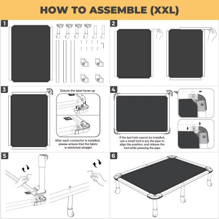 Veehoo Chewproof Dog Bed - Black Metal Frame Black Elevated Beds image11 Veehoo Chewproof Dog Bed - Black Metal Frame Black Elevated Beds image11