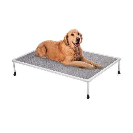 Veehoo Chewproof Elevated Dog Bed-Silver Metal Frame Silver Elevated Beds image1