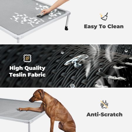 Veehoo Chewproof Elevated Dog Bed-Silver Metal Frame Gray Elevated Beds image4 Veehoo Chewproof Elevated Dog Bed-Silver Metal Frame Gray Elevated Beds image4