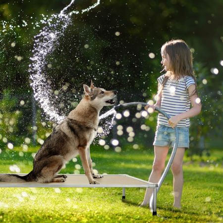 Veehoo Chewproof Elevated Dog Bed-Silver Metal Frame Beige Elevated Beds image10 Veehoo Chewproof Elevated Dog Bed-Silver Metal Frame Beige Elevated Beds image10