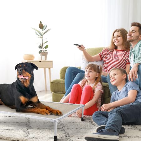 Veehoo Chewproof Elevated Dog Bed-Silver Metal Frame Beige Elevated Beds image8 Veehoo Chewproof Elevated Dog Bed-Silver Metal Frame Beige Elevated Beds image8