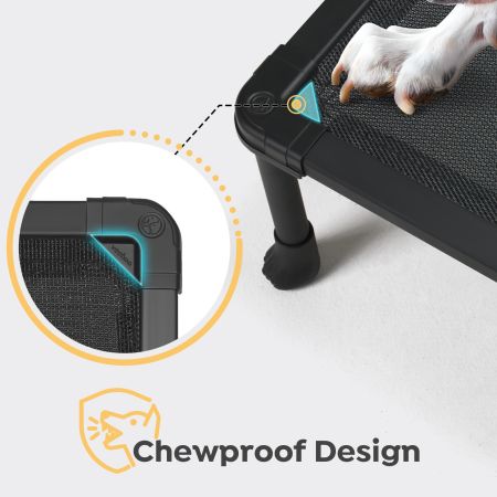Veehoo Chewproof Elevated Dog Bed-Black Metal Frame Black Elevated Beds image4 Veehoo Chewproof Elevated Dog Bed-Black Metal Frame Black Elevated Beds image4
