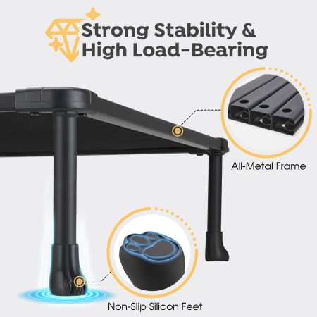 Veehoo Chewproof Elevated Dog Bed-Black Metal Frame Black Elevated Beds image5 Veehoo Chewproof Elevated Dog Bed-Black Metal Frame Black Elevated Beds image5