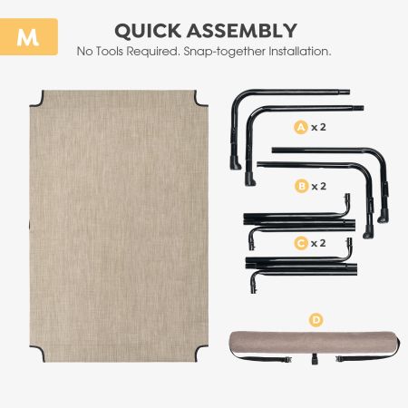 Veehoo Anti-falling Pet Bed with a Pillow Silver Sales image10 Veehoo Anti-falling Pet Bed with a Pillow Silver Sales image10