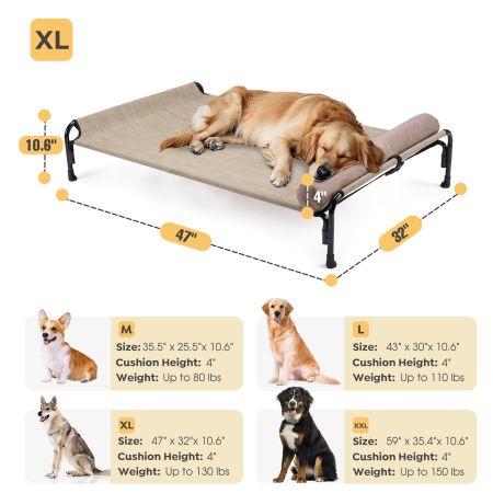 Veehoo Anti-falling Pet Bed with a Pillow Silver Sales image4 Veehoo Anti-falling Pet Bed with a Pillow Silver Sales image4