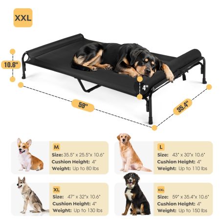 Veehoo Anti-falling Pet Bed with a Pillow Black Sales image2