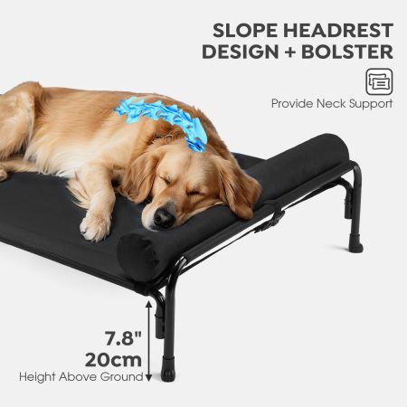 Veehoo Anti-falling Pet Bed with a Pillow Black Sales image4