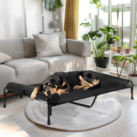 Veehoo Anti-falling Pet Bed with a Pillow Black Sales image8