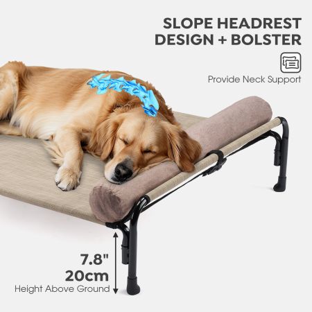 Veehoo Anti-falling Pet Bed with a Pillow Beige Sales image4