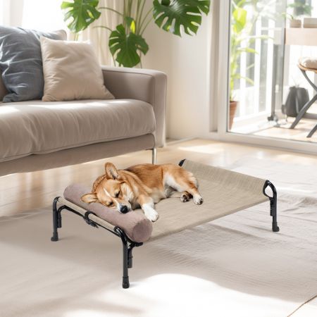 Veehoo Anti-falling Pet Bed with a Pillow Beige Sales image8