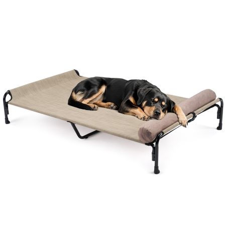 Veehoo Anti-falling Pet Bed with a Pillow Beige Sales image1 Veehoo Anti-falling Pet Bed with a Pillow Beige Sales image1