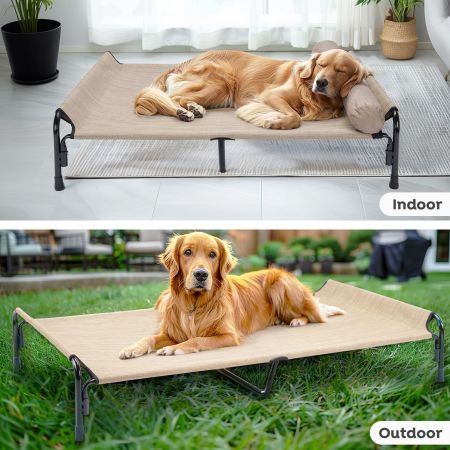 Veehoo Anti-falling Pet Bed with a Pillow Beige Sales image7 Veehoo Anti-falling Pet Bed with a Pillow Beige Sales image7
