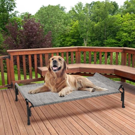 Veehoo Elevated Outdoor Raised Dog Bed Silver Elevated Cooling Beds image10