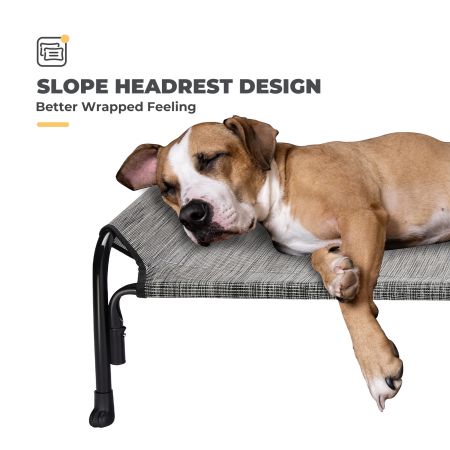 Veehoo Elevated Outdoor Raised Dog Bed Silver Elevated Cooling Beds image5